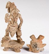 TWO MESO-AMERICAN CLAY ITEMSTw