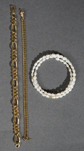 TWO METAL BRACELETS AND A BARO