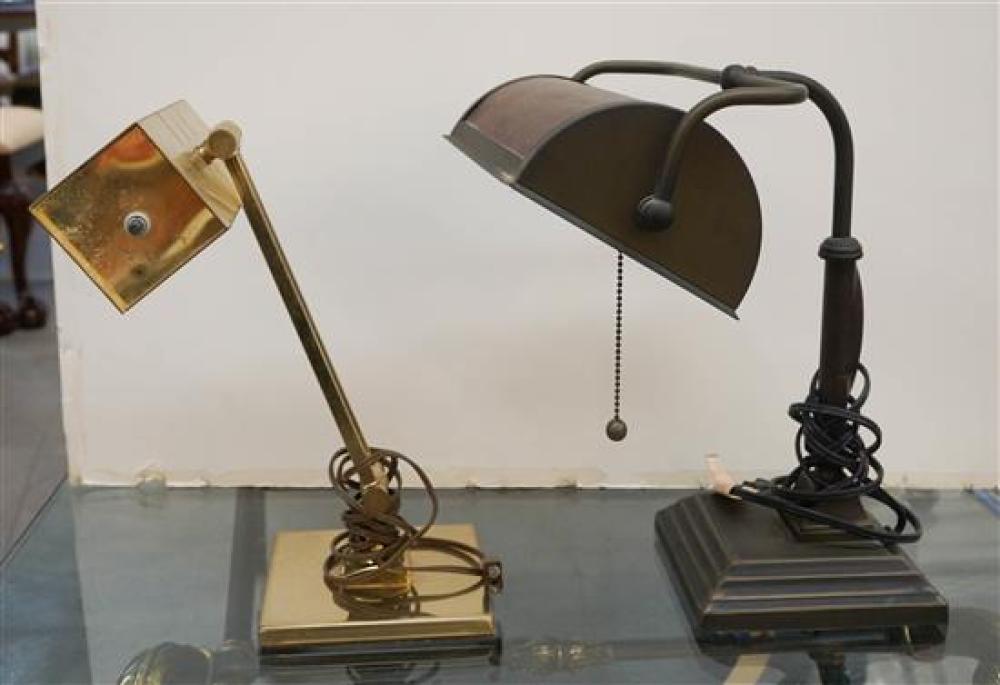 TWO METAL DESK LAMPSTwo Metal