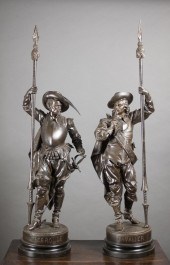 TWO METAL LANCER FIGURES, AFTE