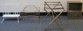 TWO METAL MAGAZINE RACKS, FAUX