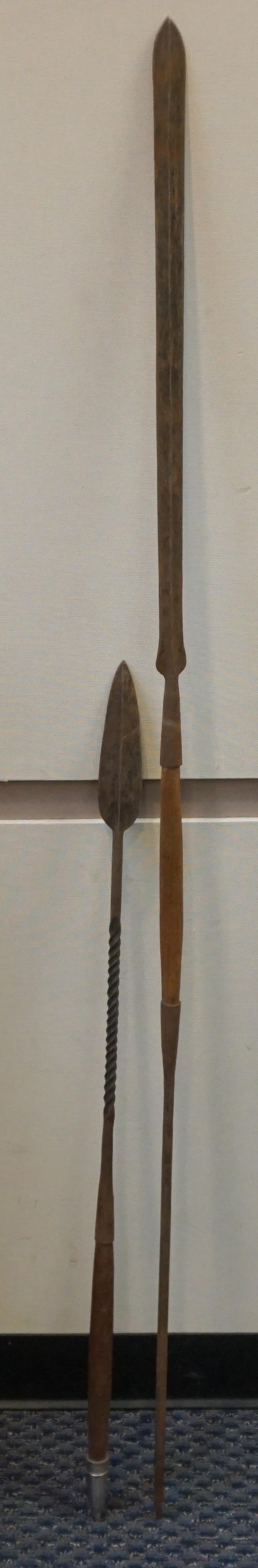 TWO METAL SPEARS (POSSIBLY