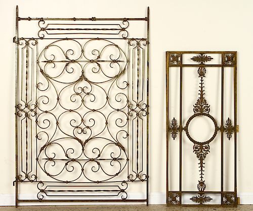TWO METALWORK IRON AND BRONZE