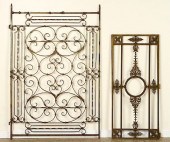 TWO METALWORK IRON AND BRONZE