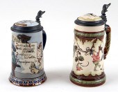 TWO METTLACH BEER STEINS #2184