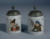 TWO METTLACH STEINSTwo Mettlac