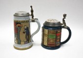 TWO METTLACH STONEWARE BEER ST