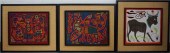 TWO MEXICAN EMBROIDERED MOLAS
