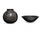 TWO MEXICAN MATA ORTIZ BLACKWA