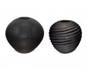 TWO MEXICAN MATA ORTIZ POTTERY