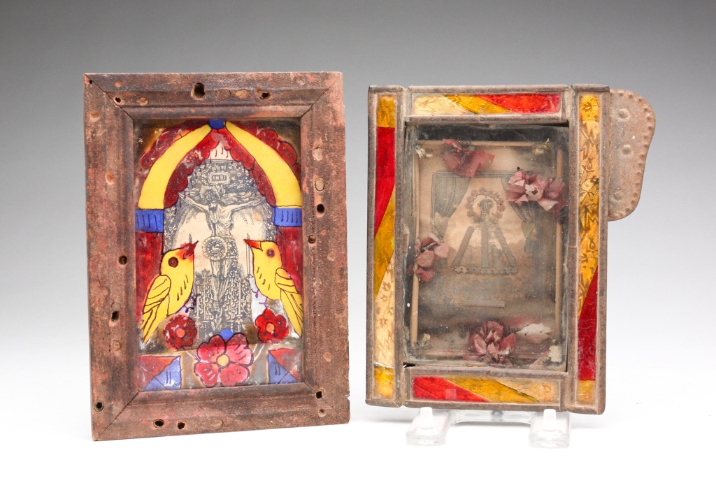 TWO MEXICAN RELIGIOUS PRINTS.