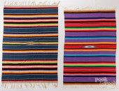 TWO MEXICAN SERAPE WEAVINGS<br