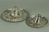 TWO MEXICAN SILVER ASHTRAYS FO