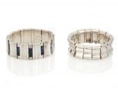 TWO MEXICAN SILVER BRACELETS I