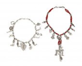 TWO MEXICAN SILVER NECKLACESTw