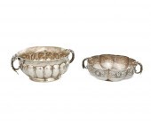 TWO MEXICAN SILVER SERVING DIS