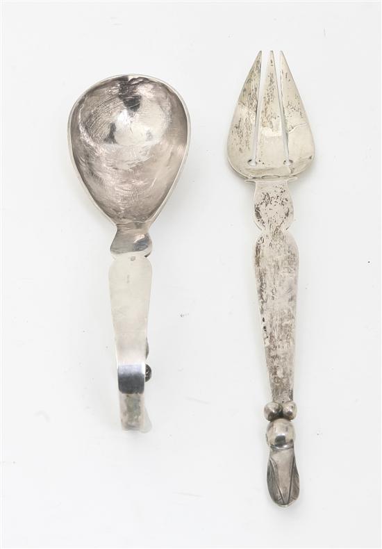 Two Mexican Sterling Silver Serving