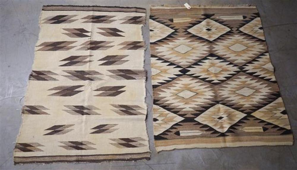 TWO MEXICAN WOOL RUGSTwo Mexican