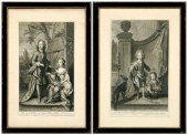 Two mezzotints after Kneller (