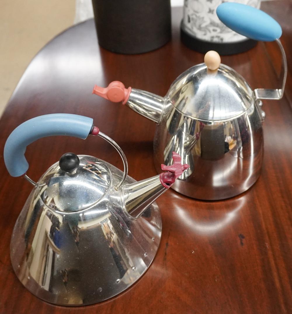 TWO MICHAEL GRAVES TEA KETTLESTwo