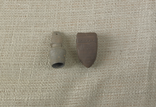 Two Micmac pipes one slate 2 1/2"