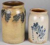 TWO MID-ATLANTIC STONEWARE JAR