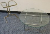 TWO MID-CENTURY CHROME AND BRA