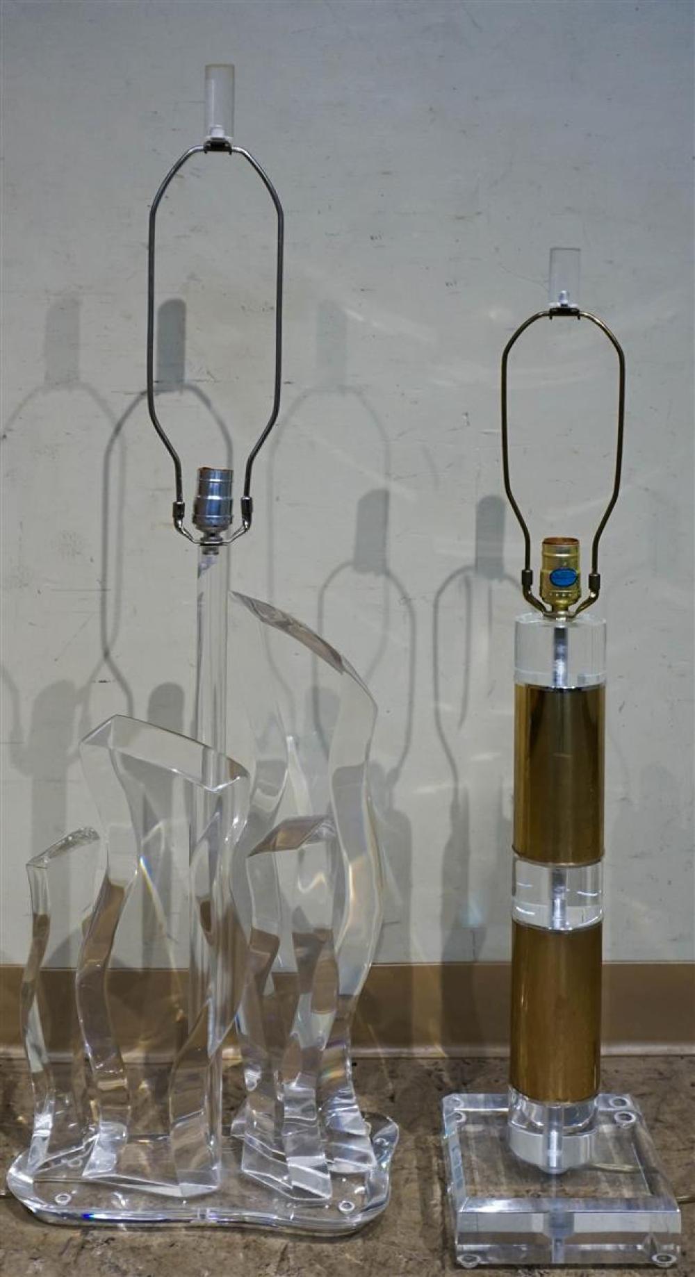 TWO MID-CENTURY MODERN ACRYLIC