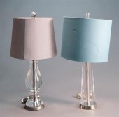 TWO MID-CENTURY MODERN ACRYLIC