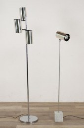 TWO MID CENTURY MODERN CHROME