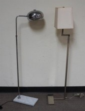 TWO MID-CENTURY MODERN CHROME
