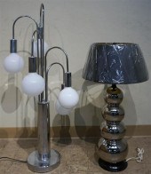 TWO MID-CENTURY MODERN CHROME