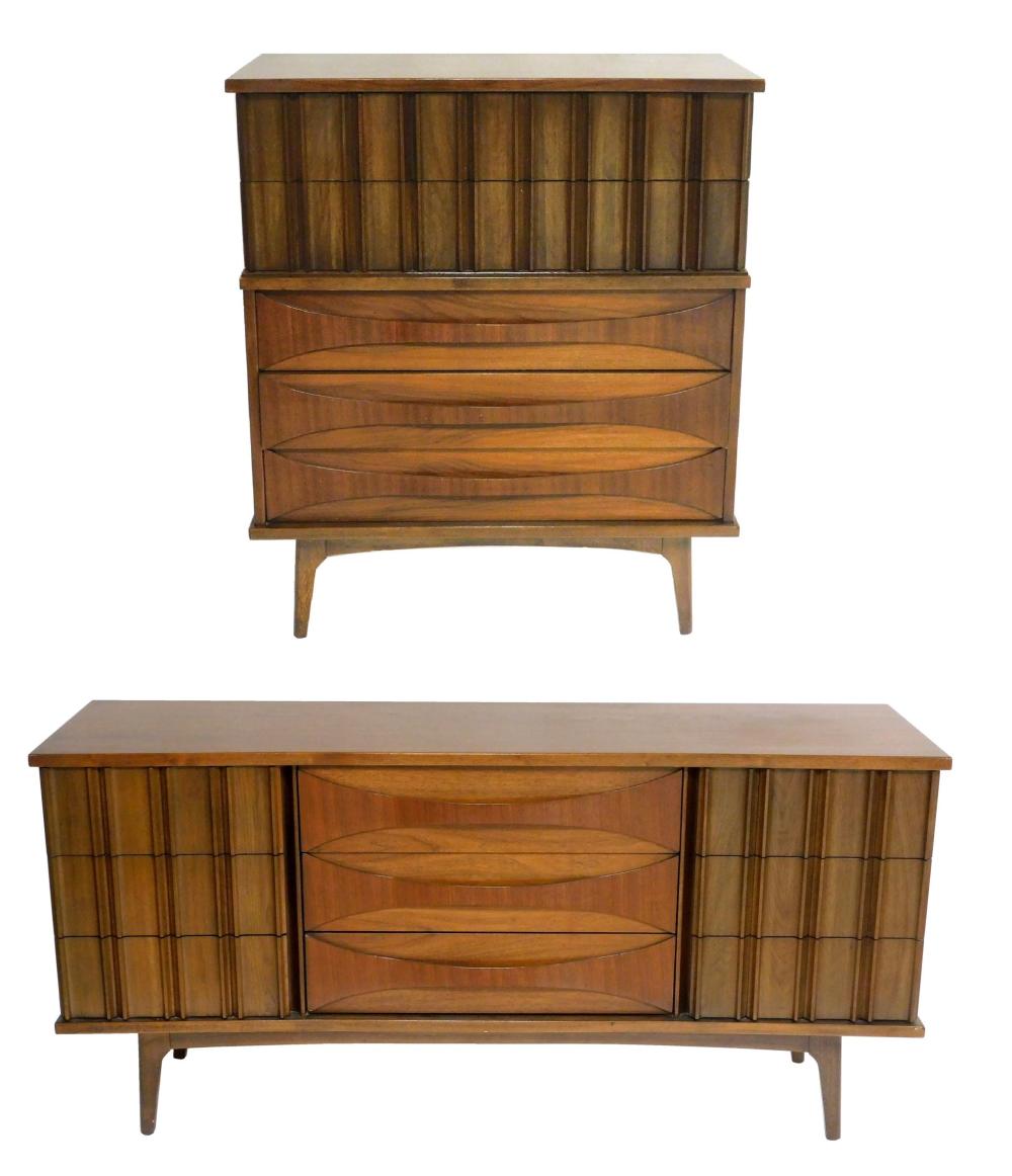 TWO MID-CENTURY MODERN DRESSERS