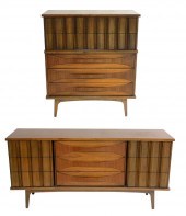 TWO MID-CENTURY MODERN DRESSER