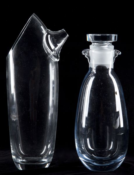 Two Mid Century Modern Glass