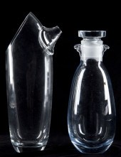 Two Mid Century Modern Glass D