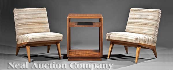Two Mid-Century Modern Lounge