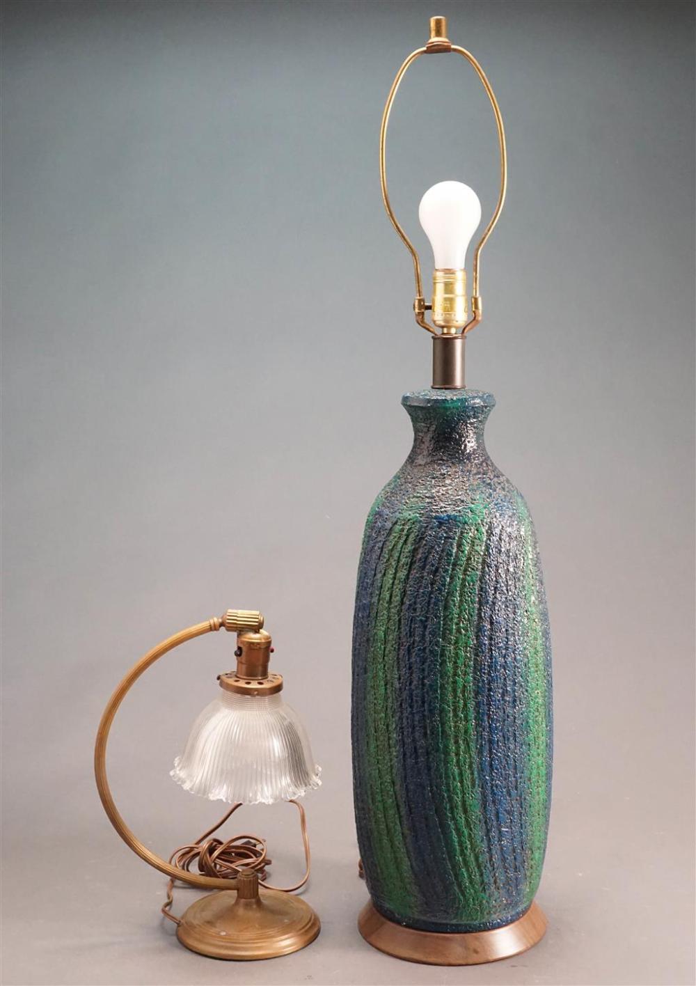 TWO MID-CENTURY MODERN TABLE LAMPS,