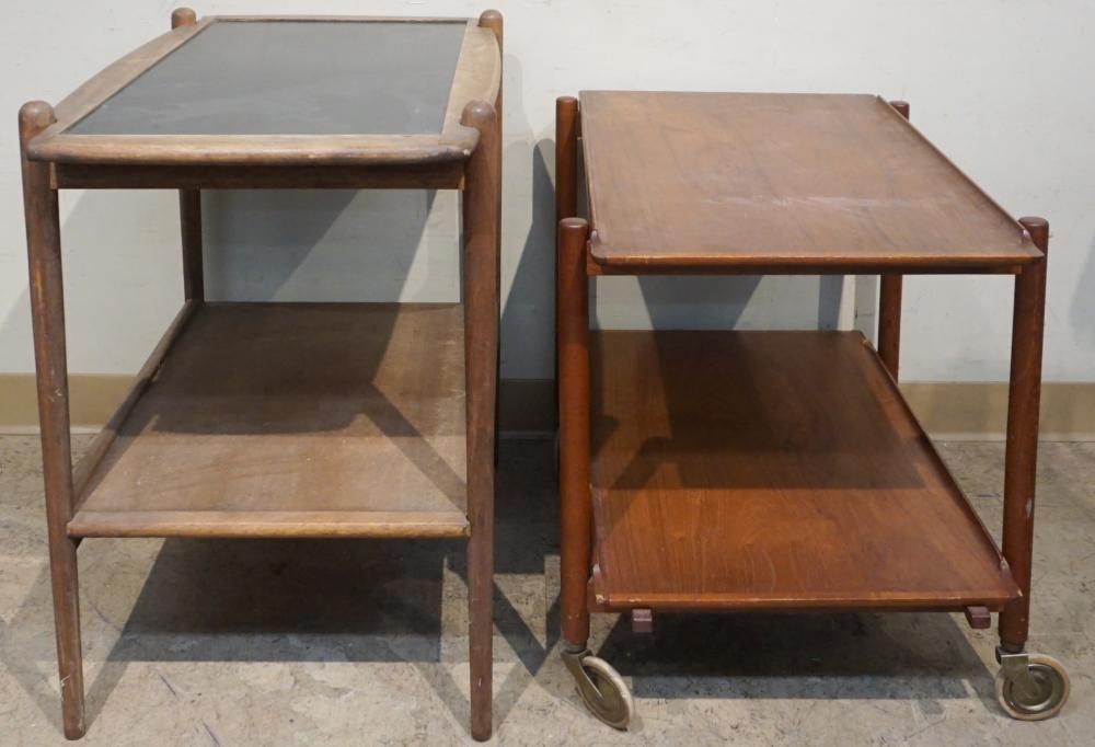 TWO MID-CENTURY MODERN TEA CARTS