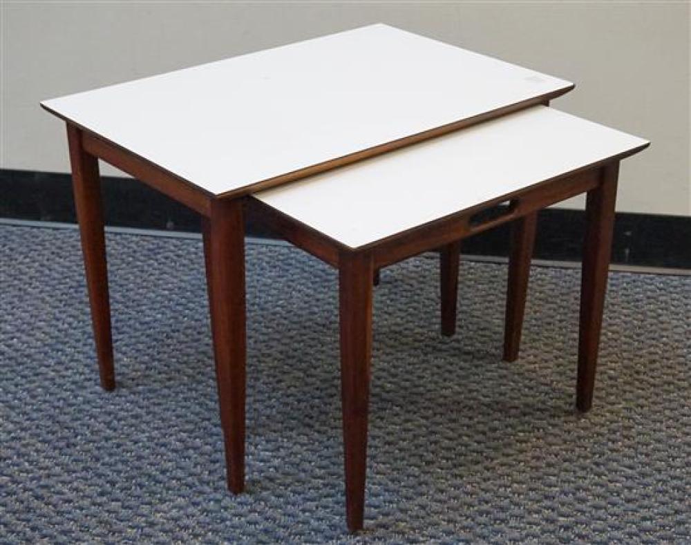 TWO MID-CENTURY MODERN TEAK FORMICA