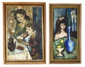 TWO MID CENTURY PAINTINGS, THE