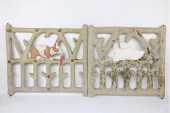 TWO MID-CENTURY POURED STONE G