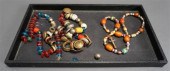 TWO MIDDLE EASTERN BEADED NECK