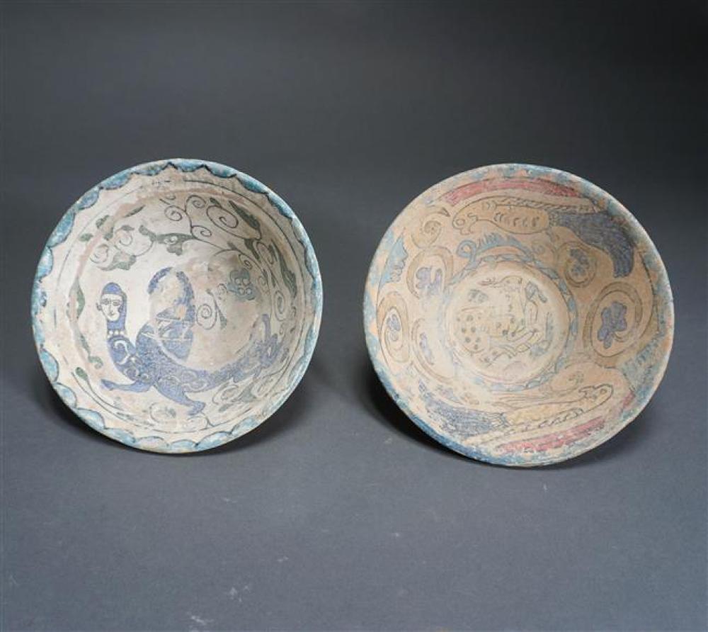 TWO MIDDLE-EASTERN POLYCHROME