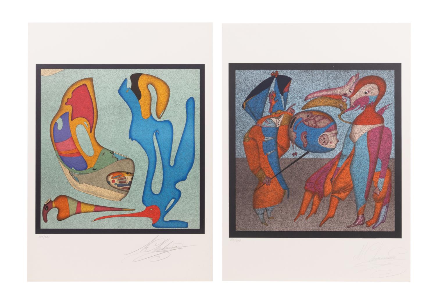 TWO MIHAIL CHEMIAKIN UNFRAMED