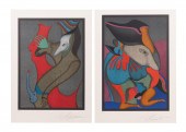 TWO MIHAIL CHEMIAKIN UNFRAMED