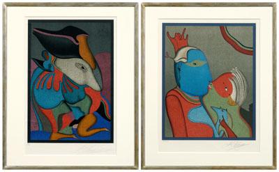 Two Mikhail Chemiakin lithographs