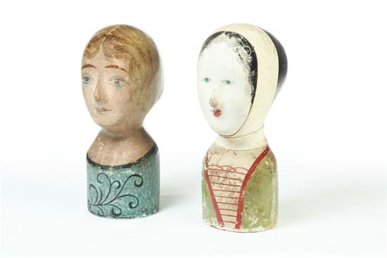 TWO MILLINER'S HEADS.  Probably