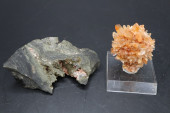 TWO MINERAL SPECIMENS, ORANGE