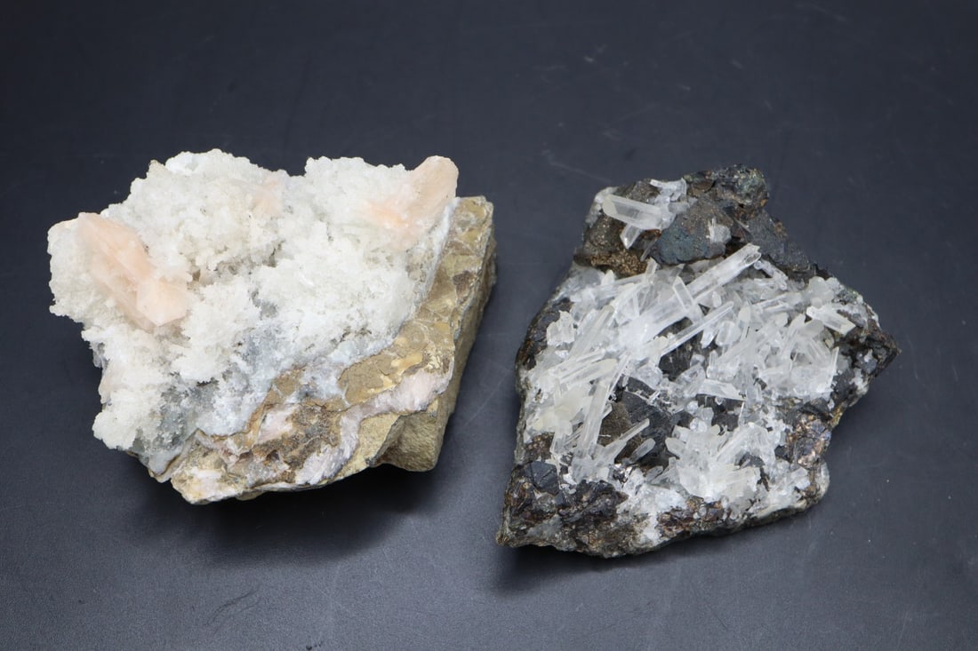 TWO MINERAL SPECIMENS, PINK